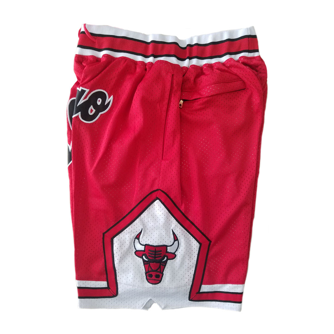 Bulls Script Vintage Shorts - Red