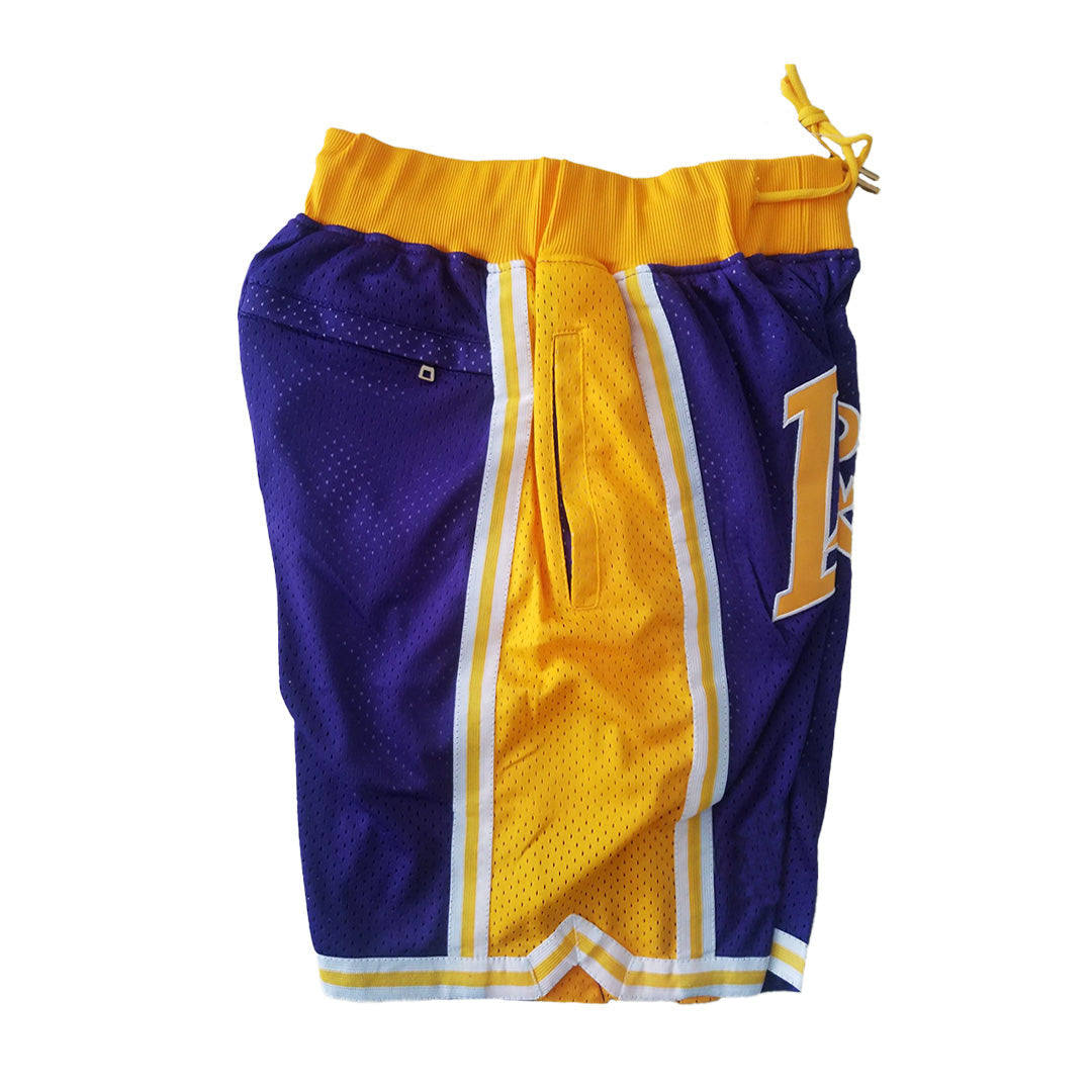 Lakers Vintage Shorts - Purple/Yellow
