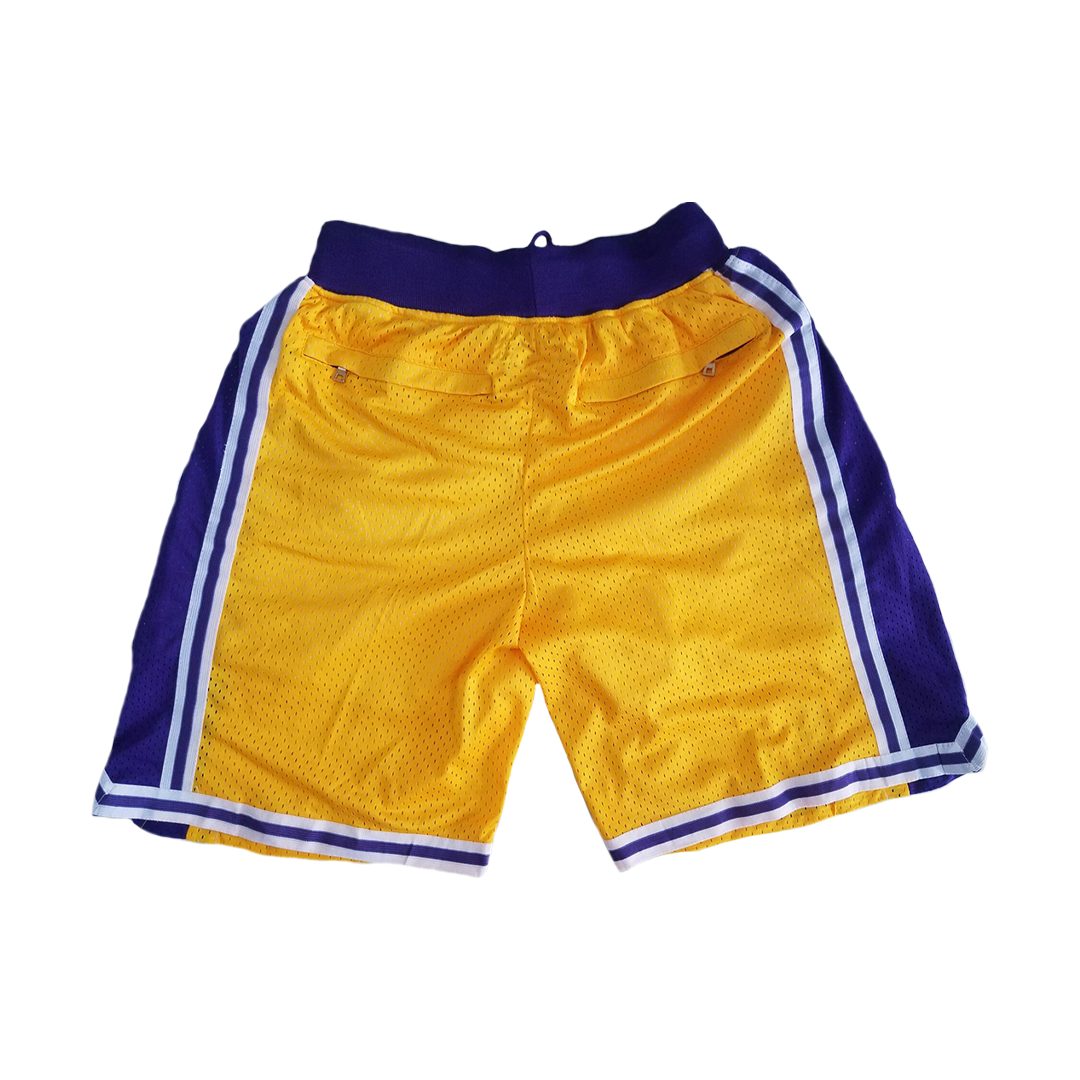 Lakers Vintage Shorts - Yellow/Purple