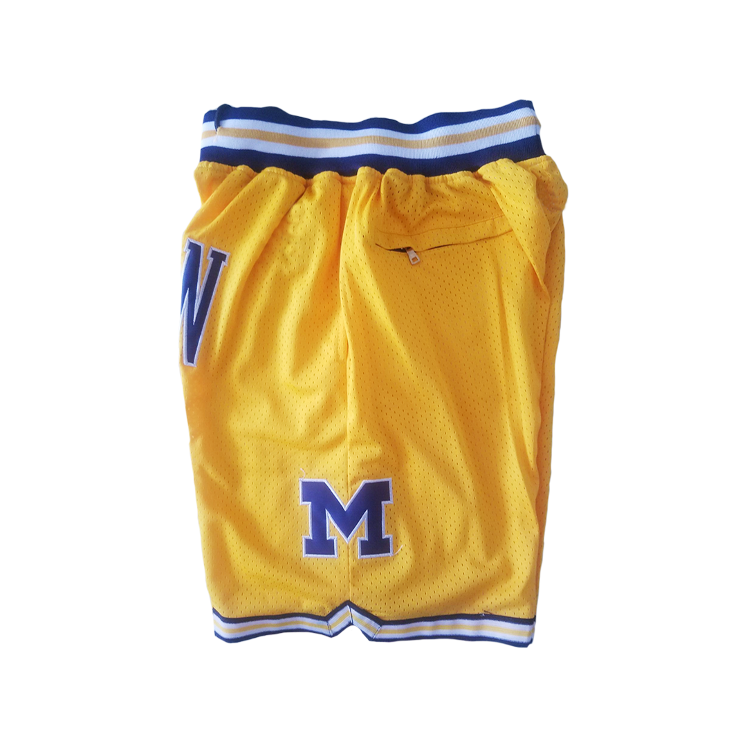 Michigan Vintage Shorts - Yellow