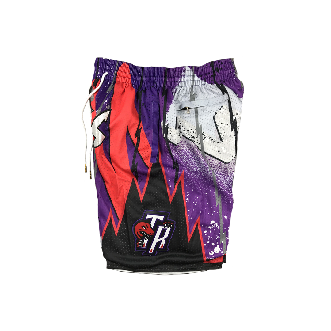 Raptors Vintage Shorts - Paint Splatter