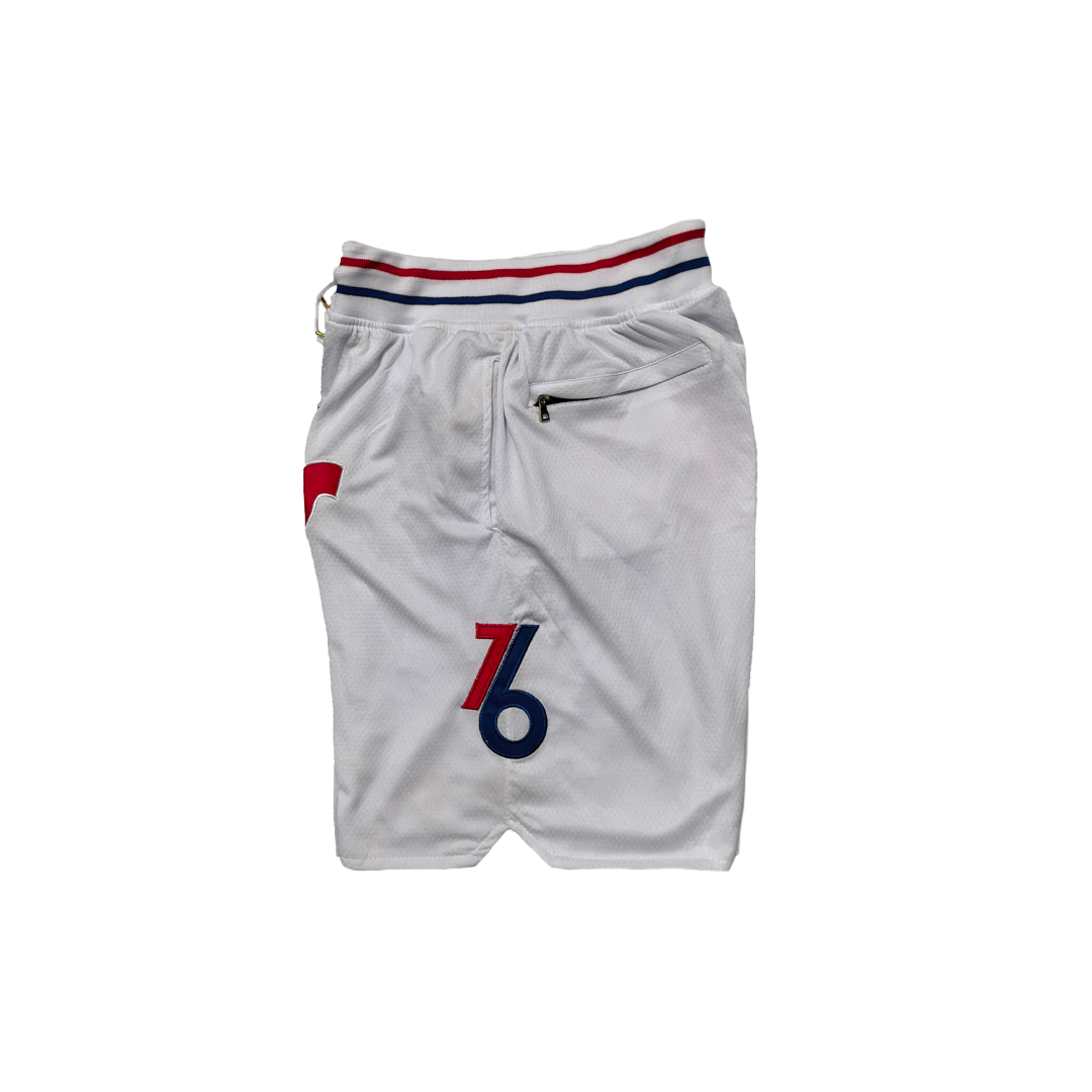 Sixers Vintage Shorts - White Script