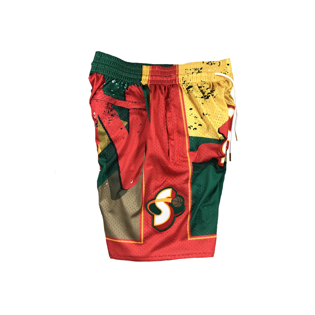 Sonics Vintage Shorts - Tri Color Paint Splatter